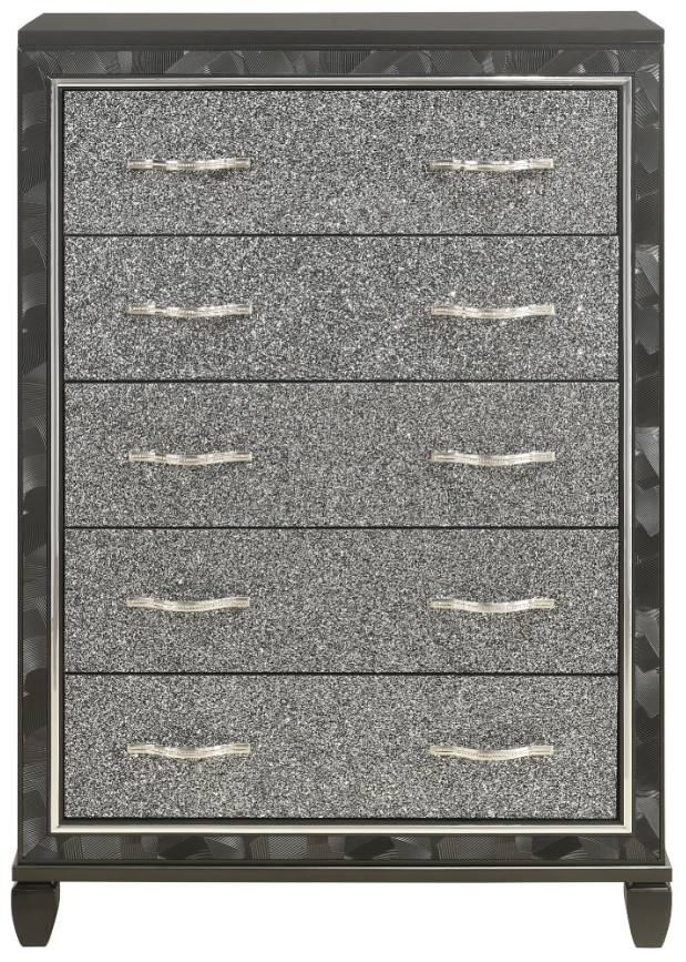 New Classic Home Furnishings Radiance Black Pearl Chest - Thumbnail 3