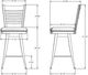 Amisco Customizable Edwin Upholstered Swivel Counter Stool-2