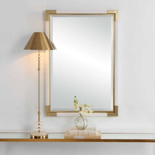 Uttermost® Malik Gold/White Mirror-1