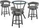 Armen Living Naomi and Lorin 4-Piece Black/Clear/Gray Counter Dining Set-0