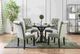 Furniture of America® Alfred 5-Piece Antique Black/Ivory Round Dining Table Set-1