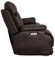 Flexsteel® Clive Brown Power Reclining Sofa with Power Headrests and Lumbar-3