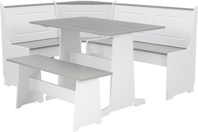 Linon Ardmore 5-Piece Gray/White Nook Set-0