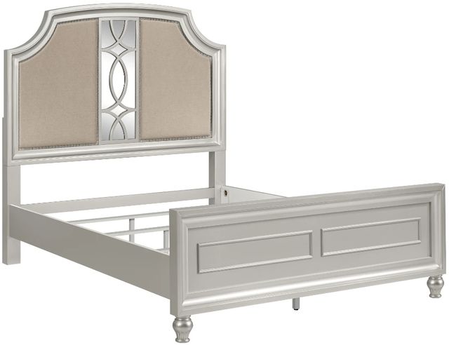 New Classic® Home Furnishings Reflections Matte Silver Queen Panel Bed-0