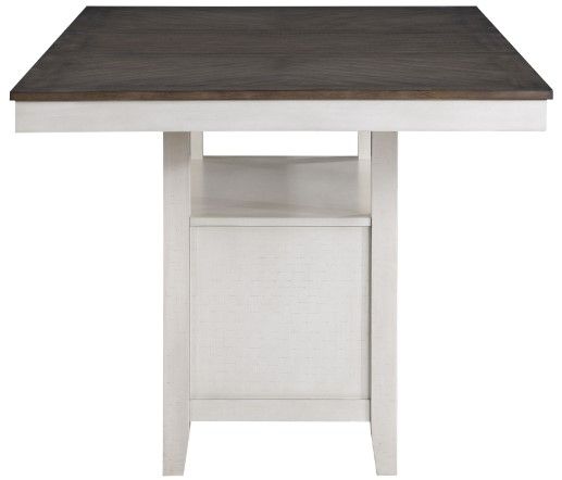 New Classic® Home Furnishings Richland White Counter Height Dining Table with Brown Top -3