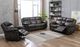 Mazin Furniture Peabody Neutral Grey Manual Reclining Loveseat with Console-2