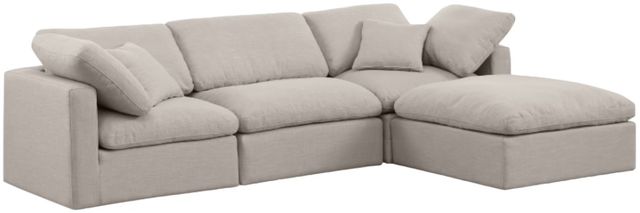 Meridian Furniture Indulge 4-Piece Beige Modular Sectional-0