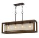 Cal® Lighting & Accessories Rubber Wood Island 4-Light Wood Chandelier-0