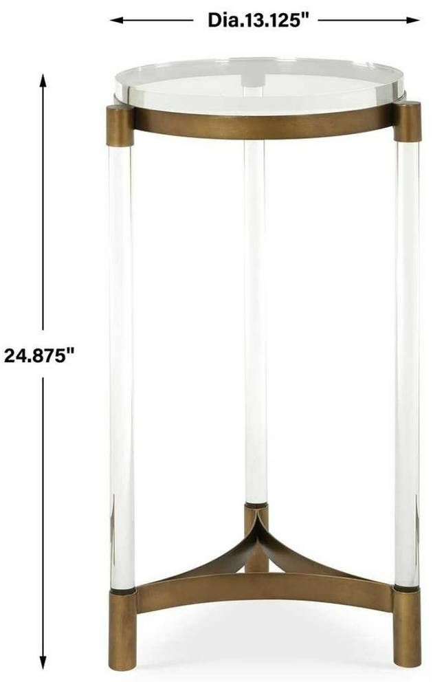 Uttermost® Pereira Bronze/Clear Accent Table-2