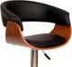 Armen Living Paris Black/Chrome/Walnut Bar Stool-3