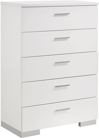 Coaster® Felicity Glossy White Chest