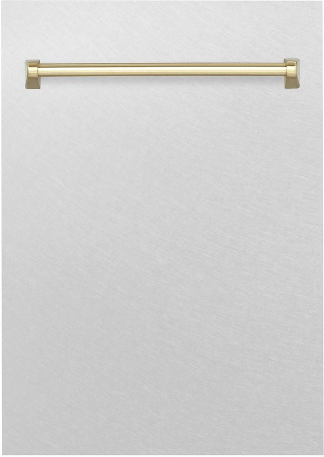 ZLINE Autograph Edition Tallac 18" Fingerprint Resistant Satin Stainless Steel Dishwasher Panel-0