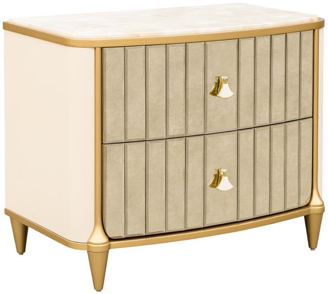 Michael Amini® Scotts Square Light Champagne Nightstand-0