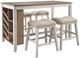Signature Design by Ashley® Skempton 5-Piece White/Light Brown Counter Height Dining Set-0