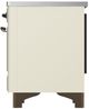 Ilve® Majestic III 40" Antique White Pro Style Induction Range with Triple Glass Door and Burnished Trim-4