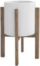 Moe's Home Collection Everest Cream White Small Round Planter-0