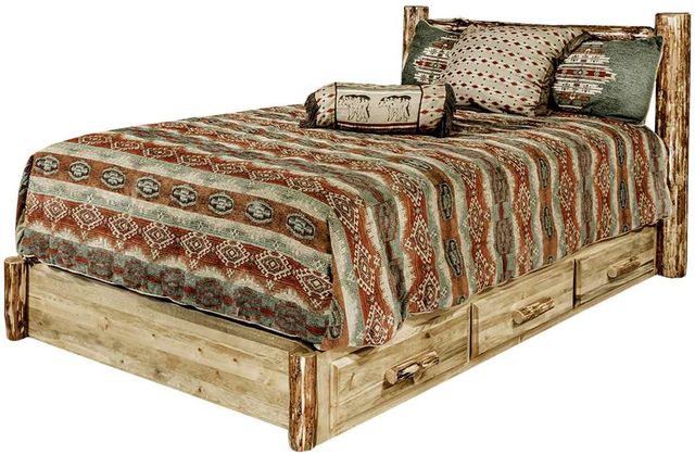 Montana Woodworks® Glacier Country Stained and Lacquered Queen Platform Bed with Storage-2