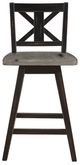 Homelegance® Amsonia Distressed Gray/Black Swivel Counter Height Chair-2