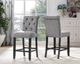 Brassex Inc. Tinga 2-Piece Black-Light Grey 24'' Bar Stool Set-3