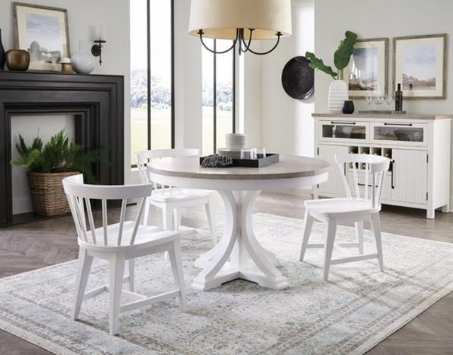 Riverside Furniture Cora Fog Round Dining Table with Cloud Base-3