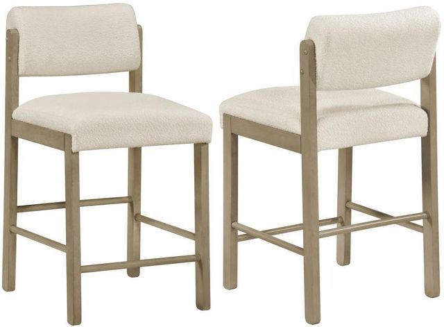 Coaster® Kehoe 2-Piece Cream/Natural Oak Counter Stool Set-0
