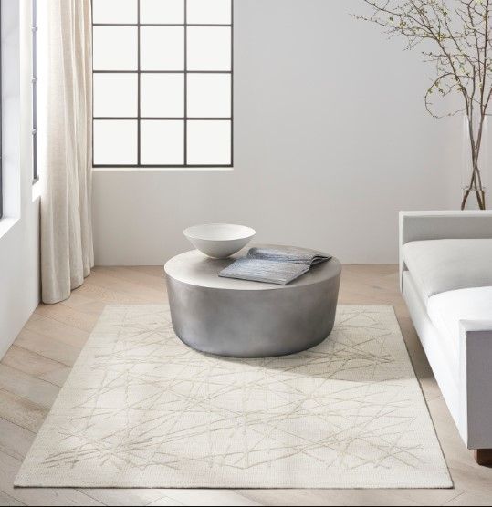 Nourison Home™CK044 Wander Ivory Gray 5'x7' Area Rug-1