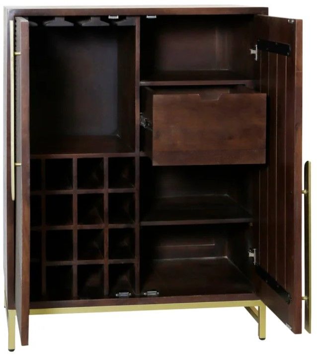 StyleCraft Brown Bar Cabinet-1