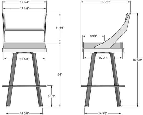 Amisco Customizable Fame Swivel Counter Stool-2