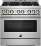 JennAir® RISE™ 36" Stainless Steel Pro Style Gas Range-0