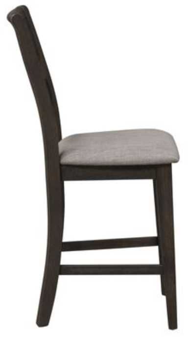 Liberty Furniture Double Bridge Dark Chestnut/Gray Splat Back Counter Chair-4