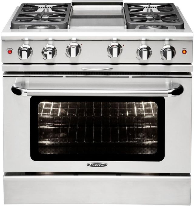 Capital Precision™ 36" Stainless Steel Pro Style Gas Range-0