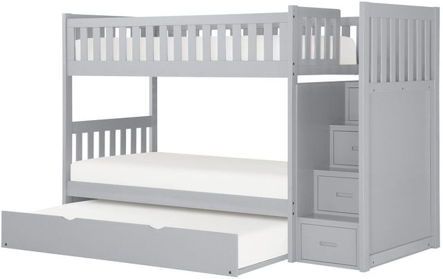 Homelegance® Orion Gray Twin/Twin Youth Step Bunk Bed with Twin Trundle -2