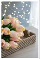 A & B Home Soft Pink Faux Tulip 9-Stem Bundle-5