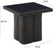 TOV Furniture Kayla Black Faux Plaster Indoor/Outdoor Side Table-2