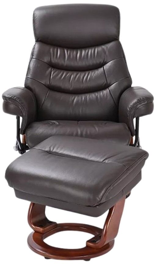 BenchMaster Euro Line Happy Kona Brown Chair and Ottoman Set-1