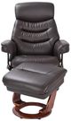 BenchMaster Euro Line Happy Kona Brown Chair and Ottoman Set-1