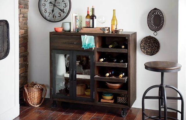 Hammary® Hidden Treasures Brown Bar Trolley-1