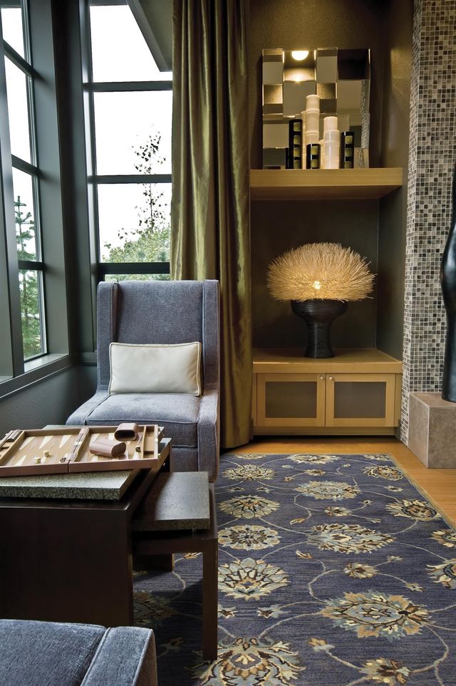 KAS Rugs Syriana Midnight Kashan 5'x8' Rug-2