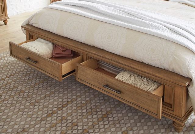 aspenhome® Hensley Honey King Panel Storage Bed-2