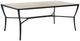 Century® Andalusia Stone Top Rectangular Dining Table with Iron Base-1