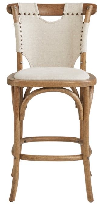 Furniture Classics Split Shoulder Beige/Soft Driftwood Counter Stool-1