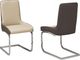 Brassex Inc. Donatello 2-Piece Brown/Chrome Dining Chair Set-2