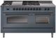 Ilve® Nostalgie II Series 60" Blue Grey Pro Style Dual Fuel Range-0