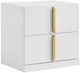 Coaster® Ines 4-Piece Navy/White High Gloss Queen Panel Bedroom Set-4