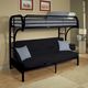 ACME Furniture Eclipse Black Twin XL Over Queen Futon Youth Bunk Bed-1
