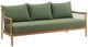 Dovetail Furniture Tahoe Green/Natural Fabric/Wooden Sofa-0