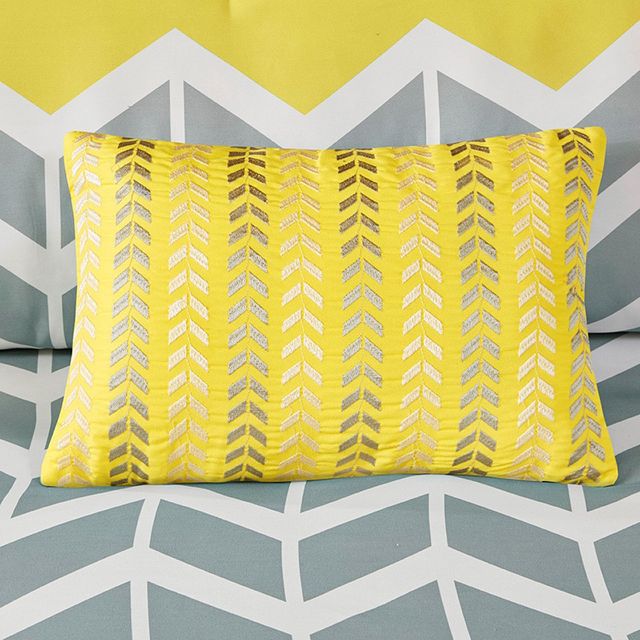 Olliix by Intelligent Design Nadia Yellow King/California King Comforter Set-4