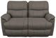 La-Z-Boy® Trouper Gray Leather Power Reclining Loveseat with Headrest-1