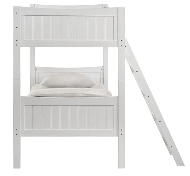 Elements International Sami White Twin Over Twin Bunk Bed-2