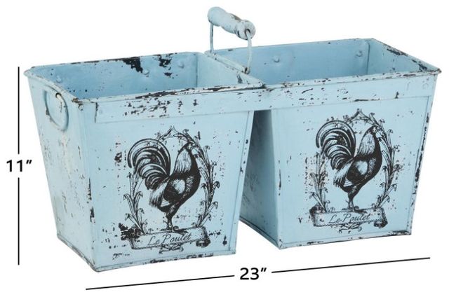 Deco Marche Light Blue Planter-2
